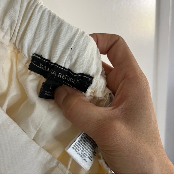 Banana Republic Cream High Rise Breezy Wide Leg Lenzing Ecover Pants - Picture 8 of 10